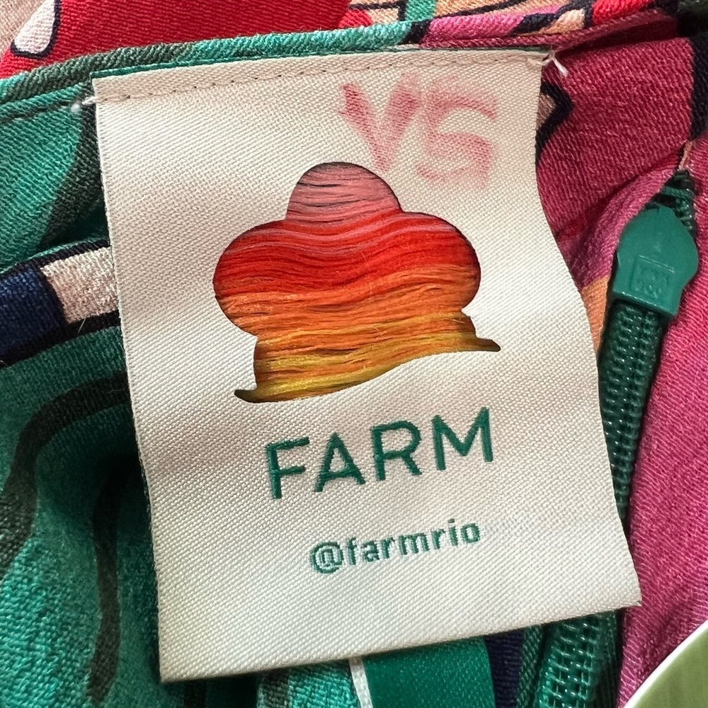 Farm Rio NWT Rainbow Fauna Tropical Jungle Print Midi Slip Dress Women’s Small - Picture 14 of 16